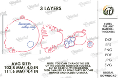3D Summer Ornament Laser Cut. Hanging Ornament SVG Product Image 2