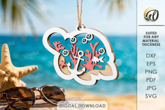 3D Summer Ornaments Bundle Laser Cut. Wall Hanger SVG Product Image 7