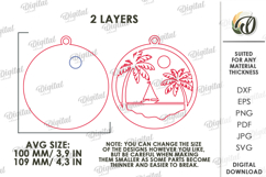 3D Summer Ornament Laser Cut. Hanging Ornament SVG Product Image 2