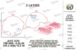 3D Summer Ornament Laser Cut. Hanging Ornament SVG Product Image 2