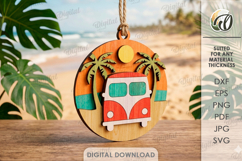 Summer Ornaments Bundle Laser Cut. Hanging Ornament SVG Product Image 9