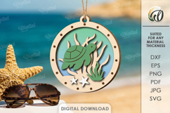 3D Summer Ornaments Bundle Laser Cut. Wall Hanger SVG Product Image 10