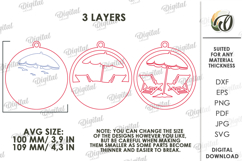 3D Summer Ornament Laser Cut. Hanging Ornament SVG Product Image 2
