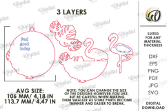 3D Summer Ornament Laser Cut. Hanging Ornament SVG Product Image 2