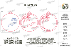 3D Summer Ornament Laser Cut. Hanging Ornament SVG Product Image 2