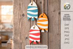 Summer Ornaments Bundle Laser Cut. Hanging Ornament SVG Product Image 2