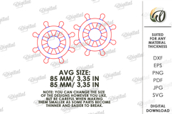 Summer Ornaments Lasercut. Hanging Ornament. Ship Wheels SVG Product Image 2