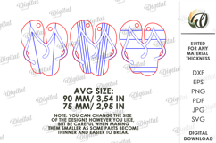 Summer Ornaments Laser Cut. Hanging Ornament. Flip Flops SVG Product Image 2