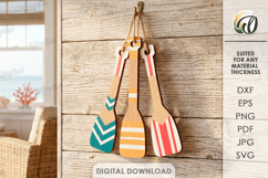 Summer Ornaments Bundle Laser Cut. Hanging Ornament SVG Product Image 6