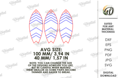 Summer Ornaments Laser Cut. Hanging Ornament. Surfboards SVG Product Image 2