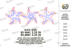 Summer Ornaments Laser Cut. Hanging Ornament. Starfish SVG Product Image 2