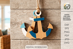 Summer Ornaments Bundle Laser Cut. Hanging Ornament SVG Product Image 9