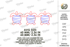 Summer Ornaments Laser Cut. Hanging Ornament. Turtles SVG Product Image 2