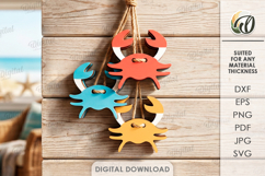 Summer Ornaments Bundle Laser Cut. Hanging Ornament SVG Product Image 12