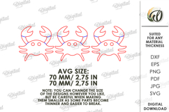 Summer Ornaments Laser Cut. Hanging Ornament. Crabs SVG Product Image 2