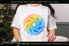 Floral Summer Mandala SVG Dolphin Mandala T-shirt Mug Design Product Image 7