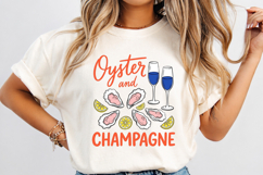 Summer Oyster Champagne Hand Drawn PNG Product Image 2