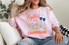 Summer Oyster Champagne Hand Drawn PNG Product Image 4
