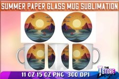 Summer Paper Mug Sublimation | 11 oz 15 oz Mug Sublination Product Image 1