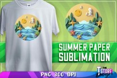 Summer Paper Sublimation | T-Shirt Design | PNG Sublimation Product Image 1