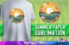 Summer Paper Sublimation | T-Shirt Design | PNG Sublimation Product Image 1