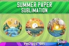 Summer Paper Sublimation | T-Shirt Design | PNG Sublimation Product Image 3