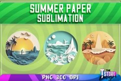 Summer Paper Sublimation | T-Shirt Design | PNG Sublimation Product Image 2
