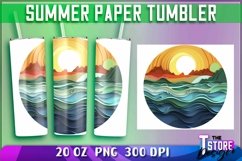 Summer Paper Tumblers Wrap 20 oz. | PNG Sublimation Product Image 4