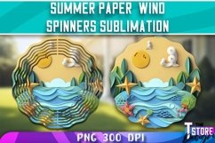 Summer Paper Wind Spinners Sublimation | PNG Sublimation Product Image 1