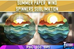 Summer Paper Wind Spinners Sublimation | PNG Sublimation Product Image 1