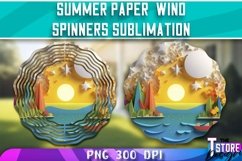 Summer Paper Wind Spinners Sublimation | PNG Sublimation Product Image 4