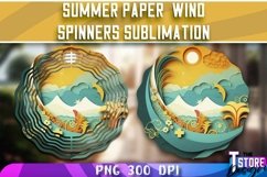 Summer Paper Wind Spinners Sublimation | PNG Sublimation Product Image 1