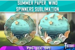Summer Paper Wind Spinners Sublimation | PNG Sublimation Product Image 1