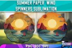 Summer Paper Wind Spinners Sublimation | PNG Sublimation Product Image 1
