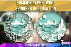 Summer Paper Wind Spinners Sublimation | PNG Sublimation Product Image 1