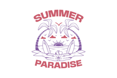 Retro Summer Paradise Beach T-shirt Design Bundle Product Image 3