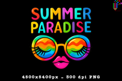 Summer Paradise Sunglasses PNG Design