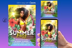 Big Summer Party Flyer, Summer Canva Flyer, Summer Pool Product Image 1