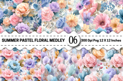 Summer Pastel Floral Medley ,Summer pattern Product Image 1