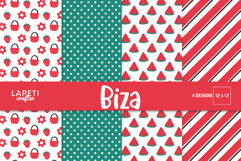 Printable summer scrapbook backgrounds for journals and albums