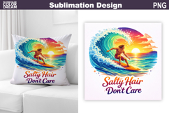 Surfing Wave Sunset Sublimation | Summer Quote Pillow Product Image 1