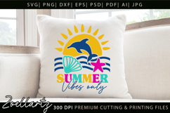 Summer SVG Cut Files Summer Vibes T-shirt Mug Pillow Design Product Image 2
