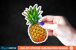 Summer Pineapple Sticker Clipart, Sticker PNG Sticker Product Image 1