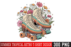 Summer PNG| Retro PNG | Beach Clipart | Tumbler Wrap