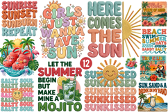 Summer PNG, Faux Yarn Crochet Beach Vibes Png Product Image 1