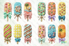 Summer Popsicles Sublimation Clipart Product Image 5
