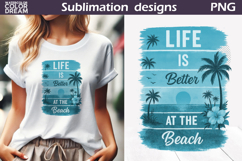 Life Is Better at the Beach | Blue Monochrome Summer Product Image 1