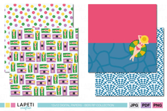 Beach themed printable craft paper
