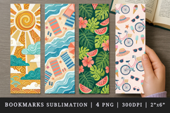 Summer bookmarks printable sublimation bookmark design Product Image 1