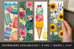 Summer bookmarks printable sublimation bookmark design Product Image 1